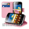 Kožený obal Samsung Galaxy Ace 2 – Wallet TM – ružová