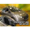 Deflektory PEUGEOT 208 5dv od 2012 do 2019