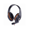Gembird Stereo headset s mikrofónom, herný, 1 x 3.5 mm miniJack, čieny s oranžovým pásom GHS-05-O