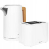 Elektrický varič Zeegma ZE-KETLEE WHITE WOOD + Tostee Wood White 2200 W 1,7 l biely