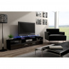 Cama Meble Tv stolík EVORA BLACK, čierny mat/čierny vysoký lesk