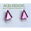 Acid designs Náušnice trojuholníky ružové