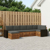 Rohová sofa sada s polštářem 7 pcs Přirozená a Anthracitová 3384633