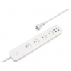 Kábel predlžovací IMMAX NEO LITE Smart 4 x zásuvka + 4x USB, WiFi (07707L) biely
