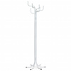 Autronic Vešiak stojanový, kovová konštrukcia, biely matný lak, výška 188 cm, nosnosť 12 kg 83707-06 WT