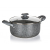 Banquet Hrnec 20x9,5cm nepřiln.povrch GRANITE se skl.poklicí