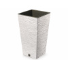 PROSPERPLAST Kvetináč FURU SQUARE ECO WOOD 30cm biely