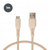 Kábel Ksix USB-C – Apple Lightning 1 m béžový