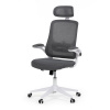 Autronic KA-Q843 GREY - Stolička kancelárska, šedá sieťovina, šedý plast, plastový kríž, kolieska pre tvrdé podlahy