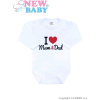 New Baby Body S Potlačou I Love Mum And Dad-68 (4-6m)