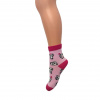 Ponožky bavlnené farené s pandami 2219, 2232 svetloružová-cyklaménová 17 - 19 EU /12-18M/