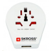 SKROSS cestovní adaptér Europe USB pro cizince v ČR, USB-A, 12W, typ E/F