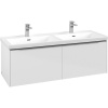 VILLEROY & BOCH Subway 3.0 závesná skrinka pod dvojumývadlo, 2 zásuvky, 1272 x 478 x 429 mm, Brilliant White, C56700VE