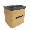 Swiss aqua technologies Koupelnová skříňka s umyvadlem SAT Fusion 57,5x53x45 cm dub medový mat SATFUSION260DMBKM