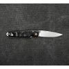 MCUSTA Shinra Emotion 2 Black Pakka Damascus 6,5 cm - japonský sklápací prežitie nôž z damaskej ocele