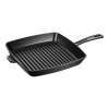 STAUB BBQ 30 cm čierna - liatinová grilovacia panvica