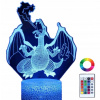 Nočná lampa do detskej izby - LED 3D nočná lampa pokémonová charizardová rytca názov (LED 3D nočná lampa pokémonová charizardová rytca názov)