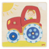 Goki Nasúvacie puzzle – Traktor s kolieskami, 6 ks