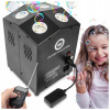 Výrobník mydlových bublín stroj na výrobu bublín Light4Me bubble storm + diaľkový ovládač