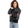Alpha Industries MA-1 OS METALLIC Wmn Black dámska zimná bunda Farba: čierna, Veľkosti dámske: M