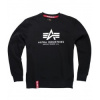ALPHA INDUSTRIES BASIC mikina bez kapuce čierna ALPHA INDUSTRIES 05-0052