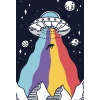 CUKROVÁ TLAČ Opłatek na Tort Cukrová hmota UFO Vesmír + MENO