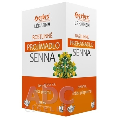 HERBEX spol. s r.o. HERBEX Lekáreň Rastlinné PREHÁŇADLO SENNA bylinná zmes (senna a mäta) čaj 20x2 g (40 g)