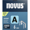 Spony z jemného drôtu A typ 53 6mm 5000 ks Novus Office 042-0761 Rozmery (d x š x v) 6 x 11.3 x 6 mm; 042-0761