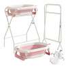 Skladateľná ružová detská vaňa so stojanom RV7295518-2