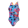 Speedo Allover Digital Powerback One Piece Swimsuit Siren Red/Blue 8 (XS)