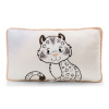 NICI GREEN Vankúš snežný leopard Eleni Snowbell 43x25 cm
