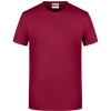 James & Nicholson Tričko JN 8008 z bio bavlny, krátký rukáv, pánské COT02800805404-wine XL Vínová