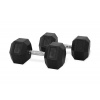 Merco Hex Rubber Dumbbell činka 1 pár hmotnost 30 kg