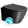 GSI - MODO závesná WC misa, Swirlflush, 37x52cm, čierna dual-mat 981626