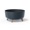Prosperplast Květináč GRACIA LOW ECO WOOD 38 cm - barva: antracit ECO