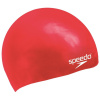 Speedo Plain Moulded Silicone Cap Red Junior Red One Size