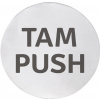 SAPHO Značka TAM/PUSH, Ø 75 mm, matná nerezová oceľ XP127