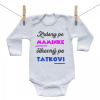 Boodyy Body s dlhým rukávom Krásny po maminke, šikovný po tatkovi 92 (18-24 mesiacov)
