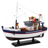 LEAN Toys Zberateľský model rybárskeho plavidla s vybavením 37x34cm