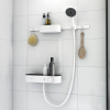 HANSGROHE WallStoris nástenný sprchový systém s termostatom ShowerTablet Select 400, ručná sprcha 3jet Activation EcoSmart priemer 105 mm, sprchová tyč 70 cm so sadou doplnkov do sprchy, matná biela,