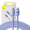 Baseus Crystal Shine kábel USB-C na USB-C, 100 W, 1,2 m (fialový) 23221
