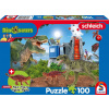 Puzzle SCHMIDT Schleich Dinosaurs: Dinosauři z pravěku 100 dílků + figurka Schleich (56462)