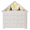 EMOS SK s.r.o. Lighting LED adventný kalendár drevený, 35x33 cm, 2x AA, vnútorný, teplá biela, časovač - DCWW02