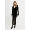 Zamatové šaty Marciano Guess PAM čierna farba, maxi, priliehavé, 4BGK20 6273A 4BGK20.6273A 38
