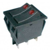 TIPA Prepínač kolískový 2x(2pol./3pin) ON-OFF 250V/15A pros. bod R