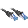 LINDY 47421 RJ45 sieťové káble, prepojovacie káble CAT 6A S/FTP 25.00 m čierna 1 ks; 47421
