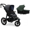TFK ProA 2v1 Premium Black Combi carrycot + Seat unit Hlboká vanička Olive