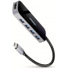 AXAGON húb USB-C 6v1 / HMC-6H4A / USB 3.2 Gen1 / 4x USB-A / HDMI / PowerDelivery / kovové telo / 0,2m