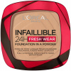 L'Oréal Paris Infaillible 24H Fresh Wear Foundation In A Powder Dlhotrvajúci púdrový make-up 140 golden beige 9 g