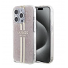 Guess IML 4G Gold Stripe Zadný Kryt pre iPhone 15 Pro Pink 14533805